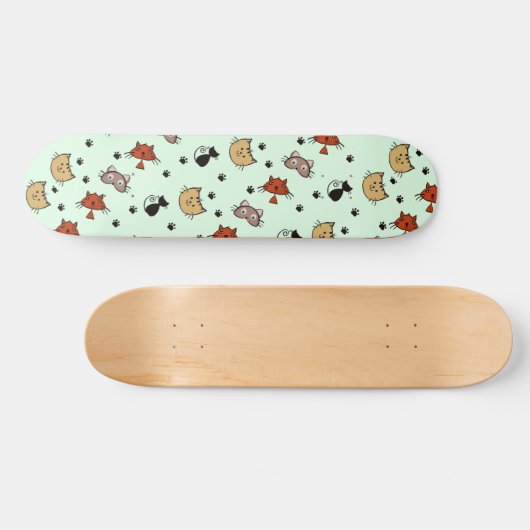 Kitty Cat Pattern Skateboard (Horizontaal)