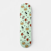 Kitty Cat Pattern Skateboard (Voorkant)