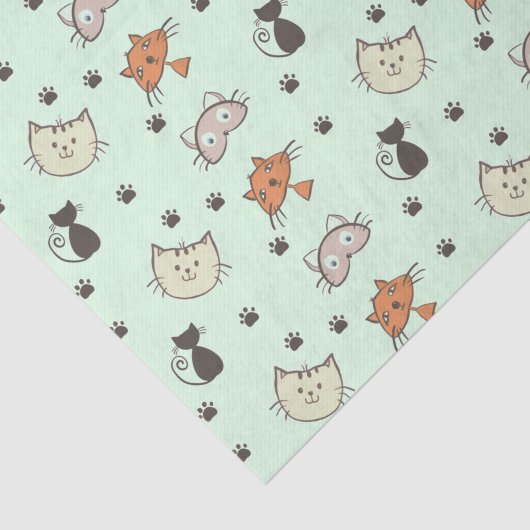 Kitty Cat Pattern Tissuepapier (Detail)