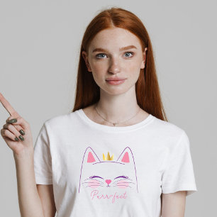 Kitty Cat Pink and Gold Birthday Party T-shirt