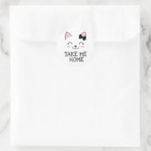 Kitty Cat Ronde Sticker (Tas)
