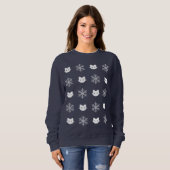 Kitty Cat Snowflake kerstshirt Trui (Voorkant volledig)