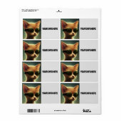 KITTY CAT SUNGLASSES BIG SHIPPING LABELS (Full Sheet)