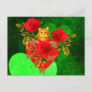 Kitty Cat Valentijn Feestdagenkaart