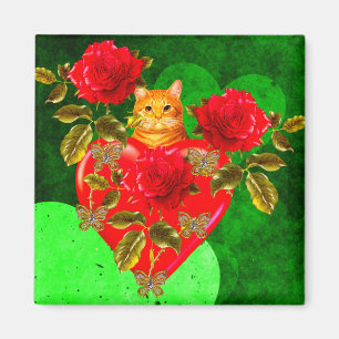 Kitty Cat Valentijn Magneet