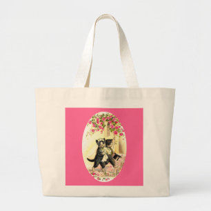 Kitty Cat Wedding Grote Tote Bag