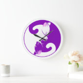 Kitty Cat Yin Yang | Purple Grote Klok (Huis)