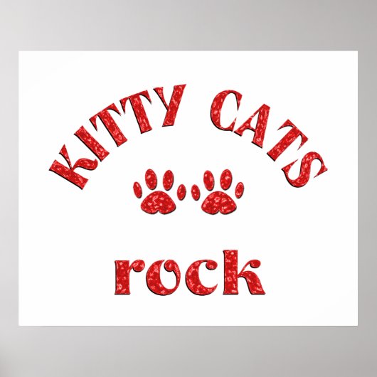 Kitty Cats Rock Poster (Voorkant)