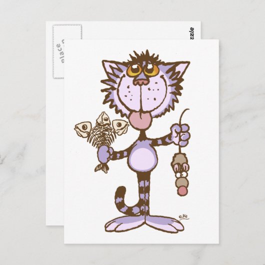 Kitty Cat's Show van Liefde briefkaart (Voorkant / Achterkant)