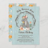 Kitty Chat chaton et Momma Baby shower Invitations (Devant / Derrière)