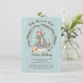 Kitty Chat chaton et Momma Baby shower Invitations (Debout devant)