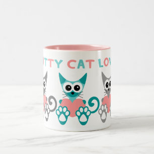 Kitty Chat Love 2 Toned Mug
