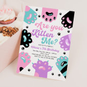 Kitty Chat Retro Invitation Anniversaire