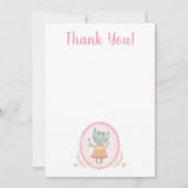 Kitty Chat rose mignon Carte de remerciements (Devant)