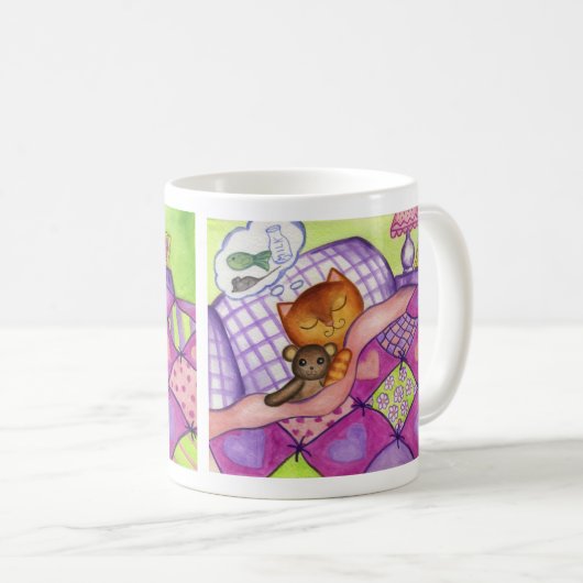 Kitty Chat Teddy Bear Quilg Mug (Devant droit)