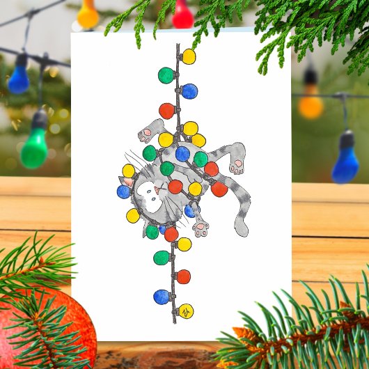 KITTY CHRISTMAS carte de voeux par Nicole Janes