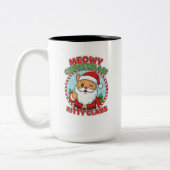 Kitty Claus, 15 oz Two-Tone Coffee Mug (Gauche)