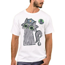 Kitty Cop – Purrtect & Serve Heren Donkere T-Shirt