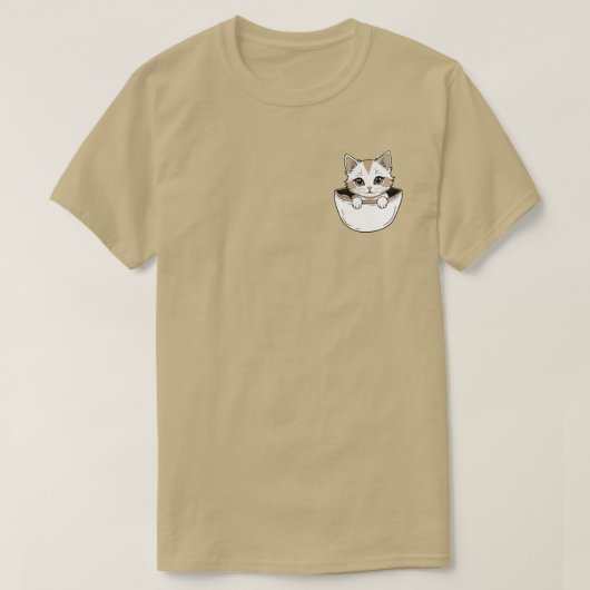 Kitty dans mon T-shirt poche (Design devant)