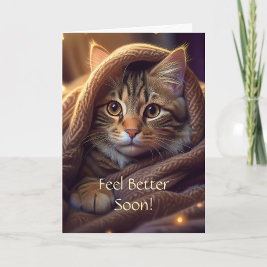 Kitty Dans Une Couverture Obtenez Bonne Carte (Devant)