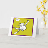 Kitty dit WaT ? Carte de vœux (Fleur jaune)