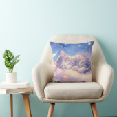 Kitty dormant sur Coussin de jet de nuage (Chaise)