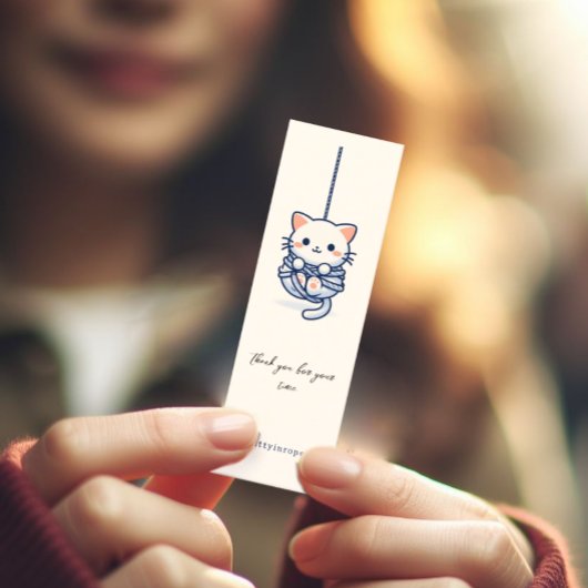 Kitty en cordes, carte de visite