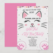 Kitty et amis Invitation d'anniversaire, P imprima (Devant / Derrière)