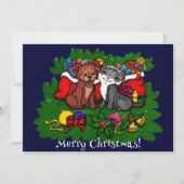 Kitty et Chiot, Bonne carte XMas (Devant)