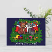 Kitty et Chiot, Bonne carte XMas (Debout devant)