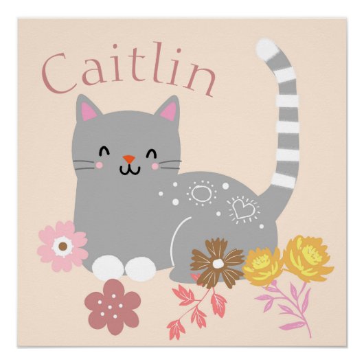 Kitty Flowers Perfect Poster (Voorkant)