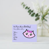 Kitty head Invitation d'anniversaire (Debout devant)