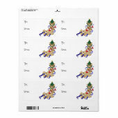 Kitty Kat Kerst Cadeau Labels (Full Sheet)