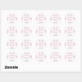 Kitty Kat Roze en Goud Ronde Sticker (Vel)