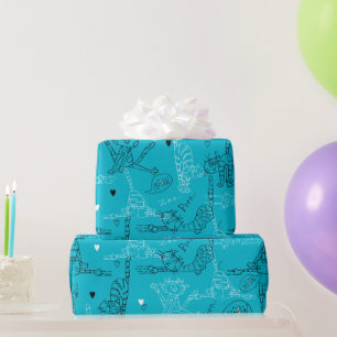 Kitty Kat Streken Cadeaupapier