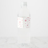 Kitty Kat Thema Verjaardag Roze Waterfles Etiket (Achterkant)