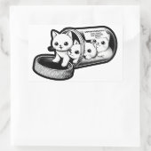 Kitty Katten Antidepressiva Rechthoekige Sticker (Tas)