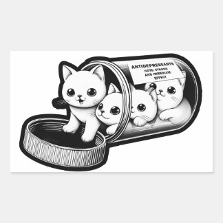 Kitty Katten Antidepressiva Rechthoekige Sticker