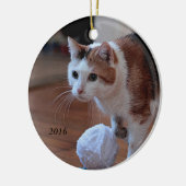 Kitty Keramisch Ornament (Links)