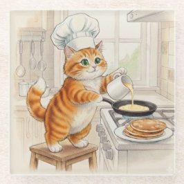 Kitty Kitchen, Glass Coaster Glazen Onderzetter