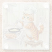 Kitty Kitchen, Glass Coaster Glazen Onderzetter (Achterkant)