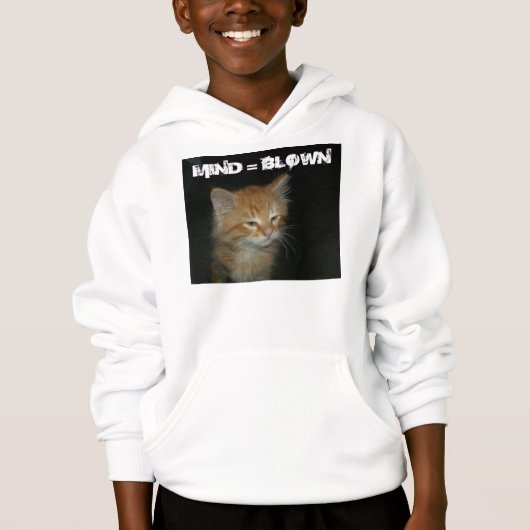 Kitty "MIND = BLOWN" Enfants Sweatshirt à capuchon (Devant)