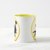 Kitty noir vous observant tasses ovales (Centre)