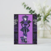 Kitty Purple Chat gothique Victorian Angel Carte p (Debout devant)