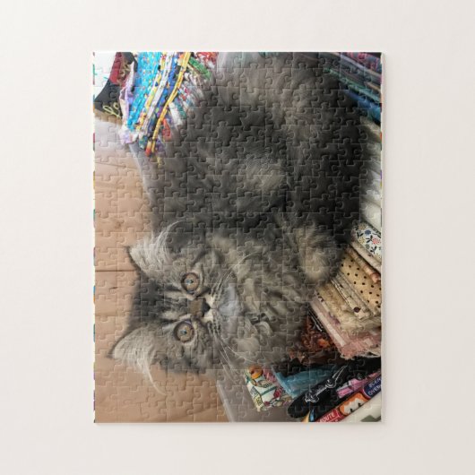 Kitty Quilter Tabletop Challenger Jigsaw Puzzle (Vertical)