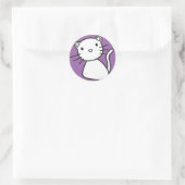 kitty ronde sticker (Tas)