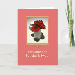 Kitty & Roses de thé Carte spéciale et douce