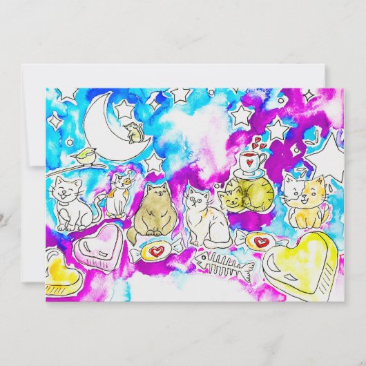 Kitty Valentine Feestdagenkaart (Voorkant)