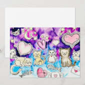 Kitty Valentine Kaart (Voorkant / Achterkant)