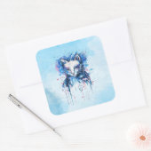 Kitty Vierkante Sticker (Envelop)